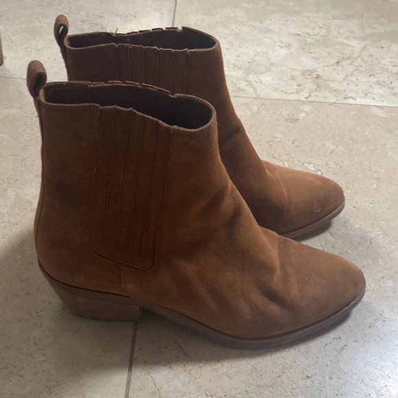 Michael Kors Brown Suede Heeled Ankle Boots - Picture 3 of 7